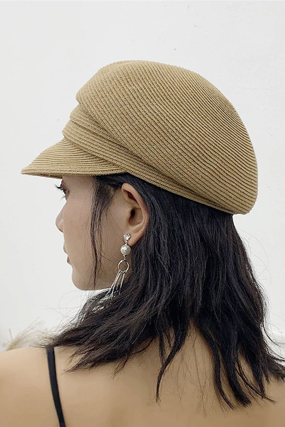 Boho Hat, Wool Sailor Cap, Manon in Black, Beige, and Ivory