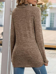 Long Sleeve V-neck Casual Tops