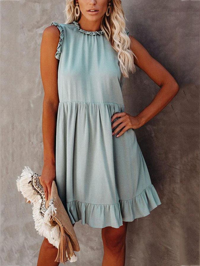 Ruffled Casual All-match Dress