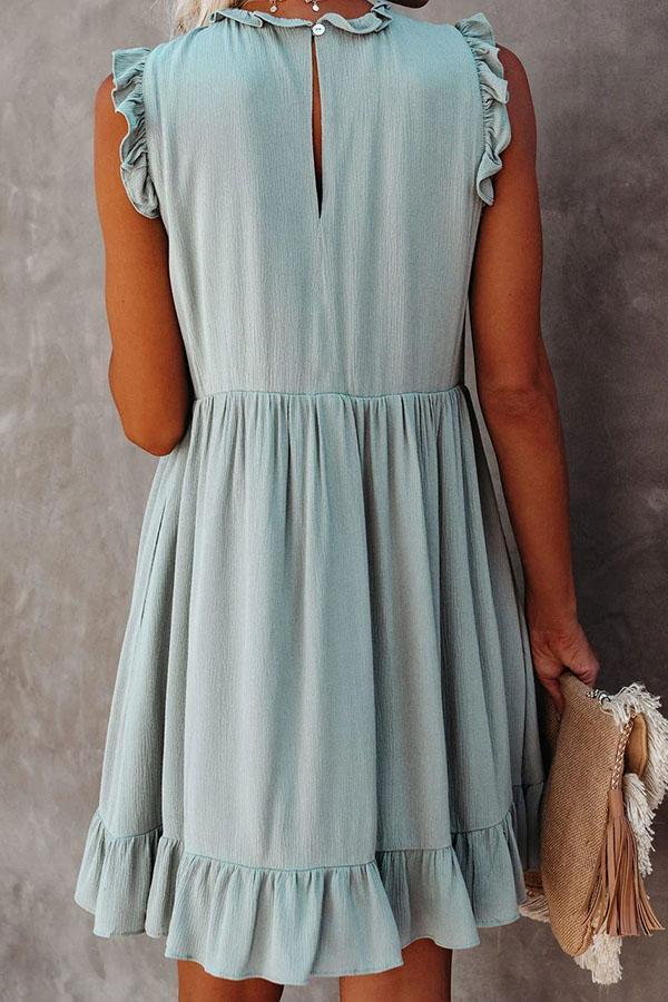 Ruffled Casual All-match Dress