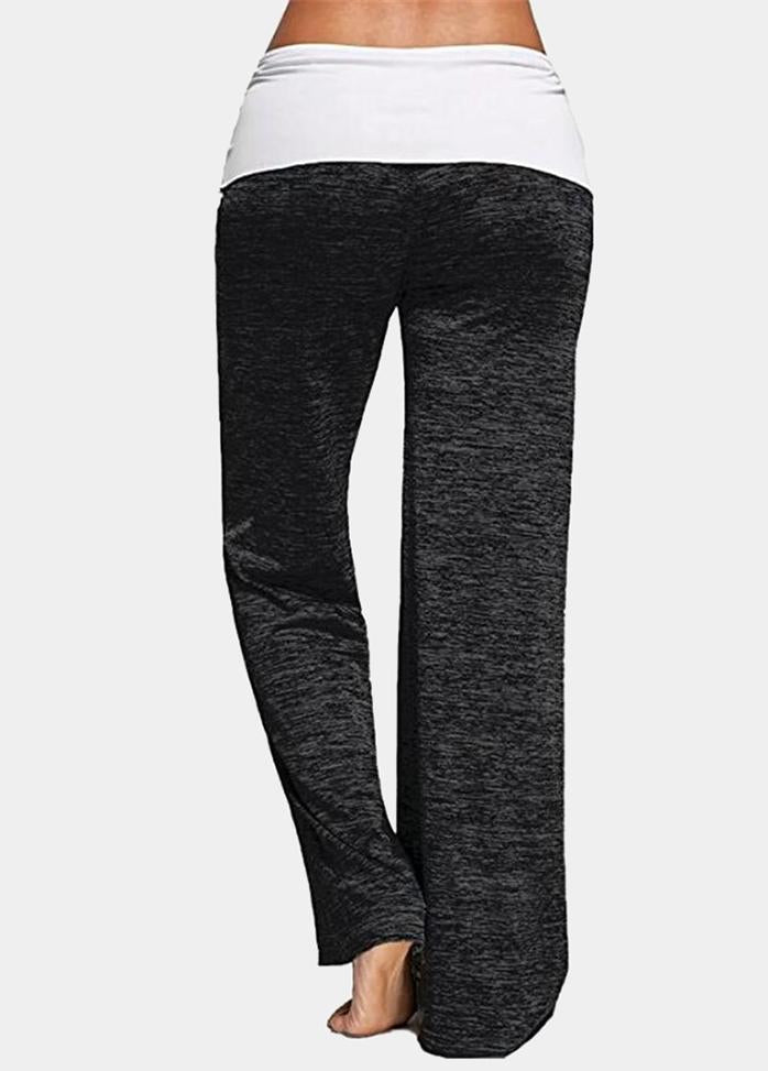 Lacing Patchwork Loose Pants