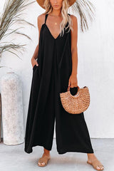 Perfectly Pocketed Wide Leg Adjustable Jumpsuit