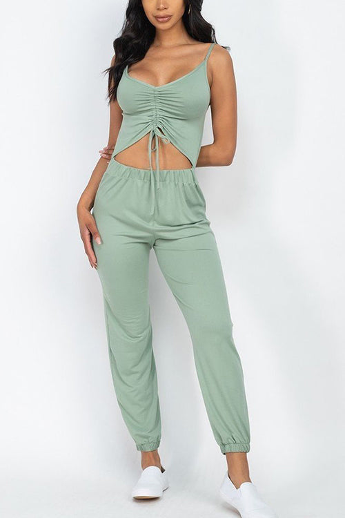 Drwatring Cutout Slip Jumpsuit