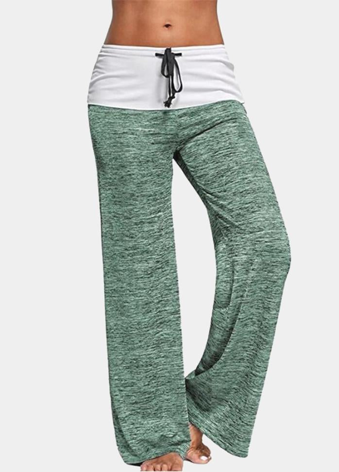 Lacing Patchwork Loose Pants