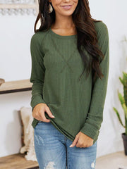 Loose Solid Long Sleeve T-shirt