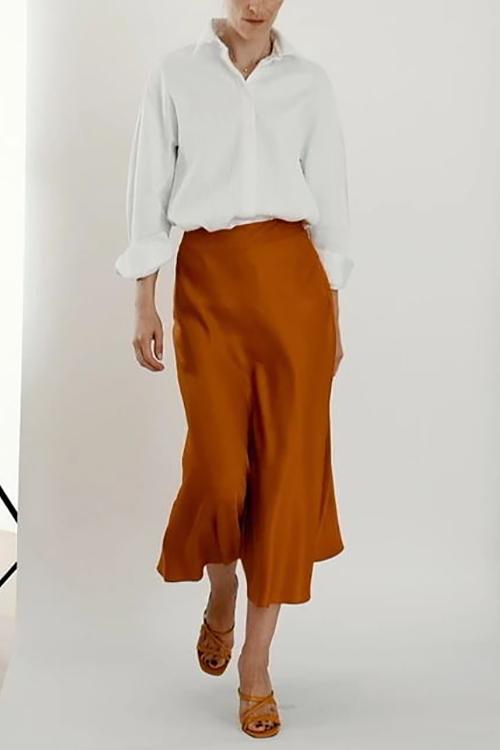 Satin Zipper Skirts