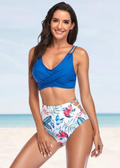 Double Straps Printed Bikini Set