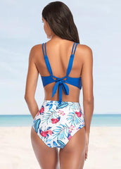 Double Straps Printed Bikini Set