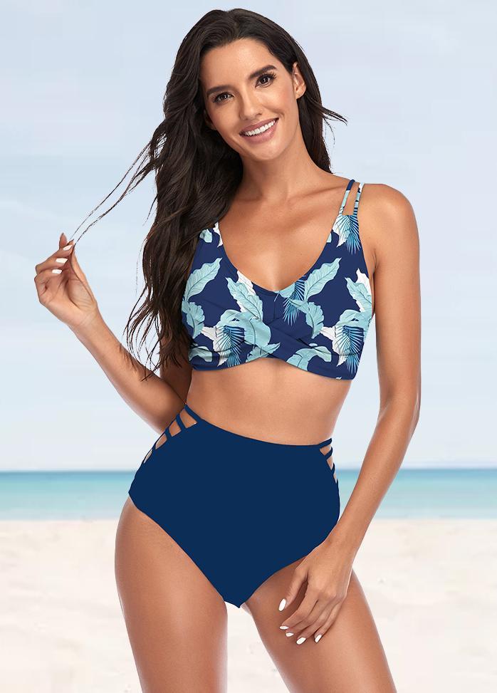 Double Straps Printed Bikini Set