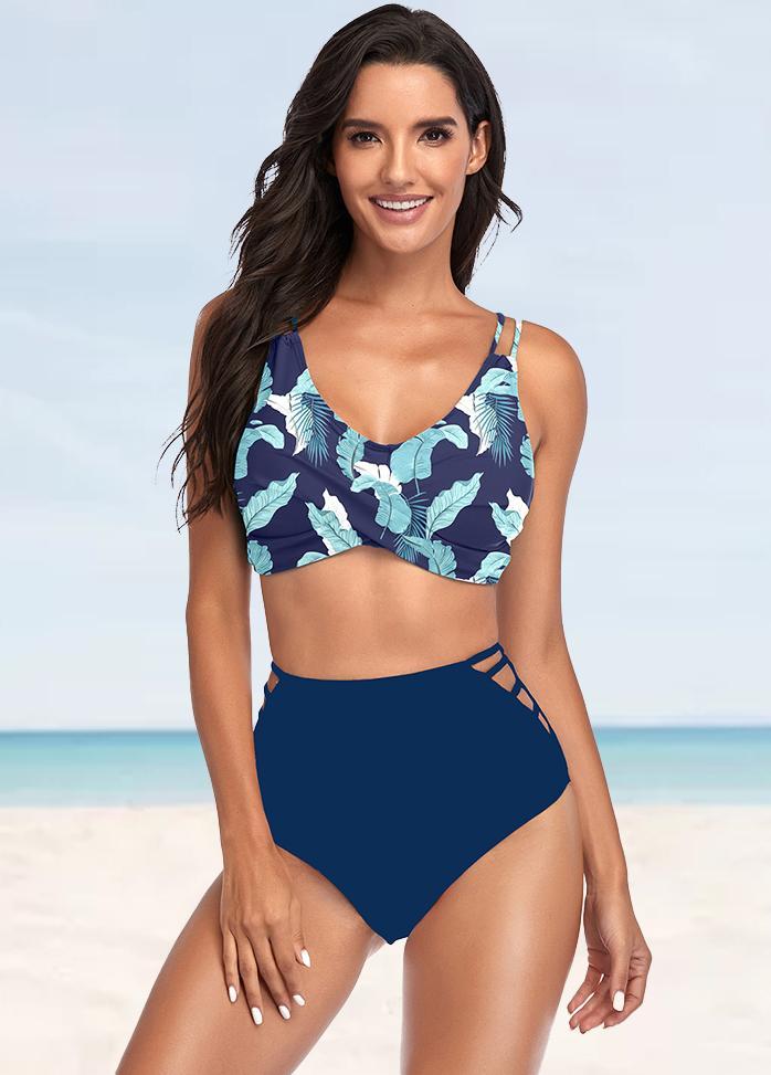 Double Straps Printed Bikini Set