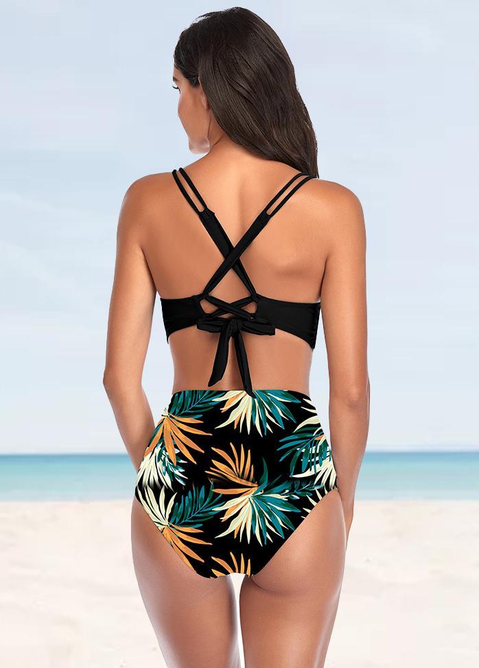Double Straps Printed Bikini Set