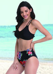 Double Straps Printed Bikini Set