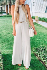 Halter Neck Backless Jumpsuits