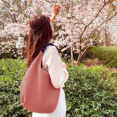 Boho Bag, Hobo Bags, Ruched Fabric Bag in White, Black, Brown