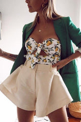 High Waist A Line Shorts