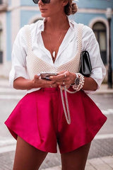High Waist A Line Shorts