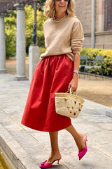 Pleated A Line Skirts