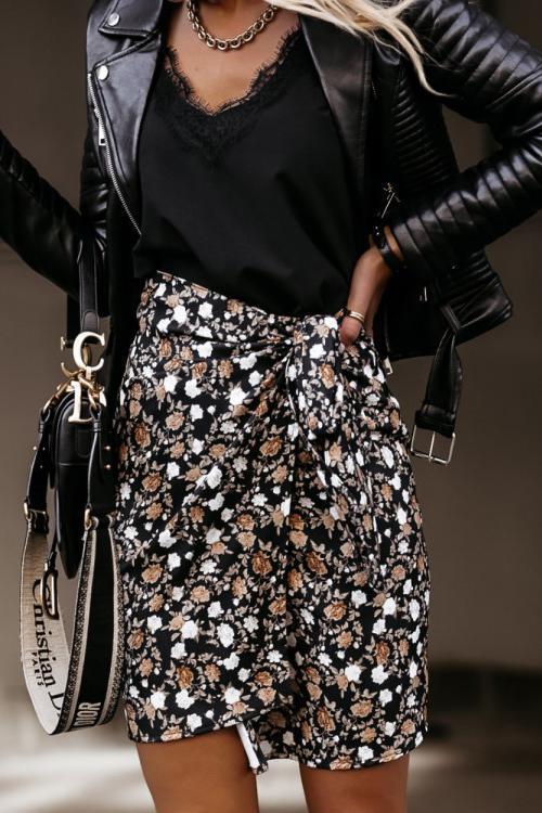 Leopard Print Knot Skirts
