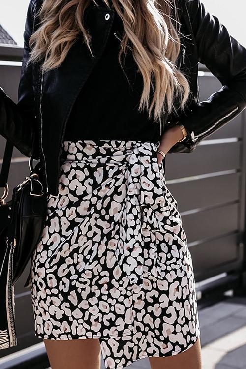 Leopard Print Knot Skirts