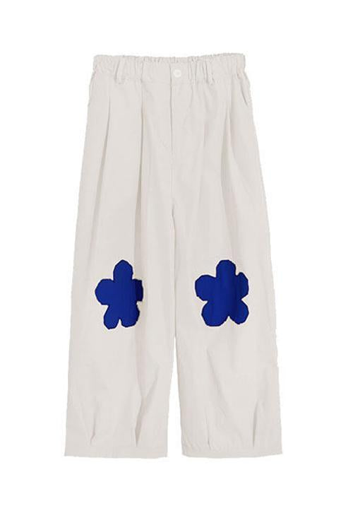 Elastic Flower Balloon Leg Pants