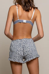 Ruffles Leopard Shorts