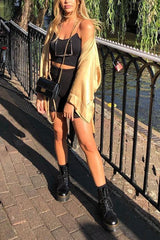 Satin Belted Cover Cardigan