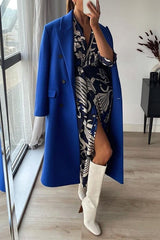 Double Breasted Woolen Long Coat