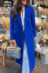 Double Breasted Woolen Long Coat