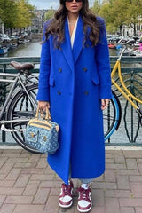 Double Breasted Woolen Long Coat