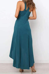 Ruffles Halter Mermaid Maxi Dress