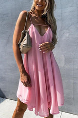 Cut Out V Backless Slip Mini Dress