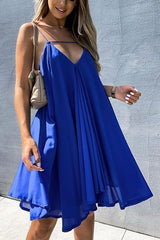 Cut Out V Backless Slip Mini Dress