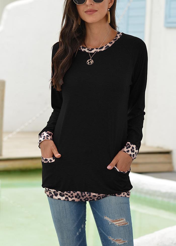 Casual Solid Color Long Sleeve T-shirt