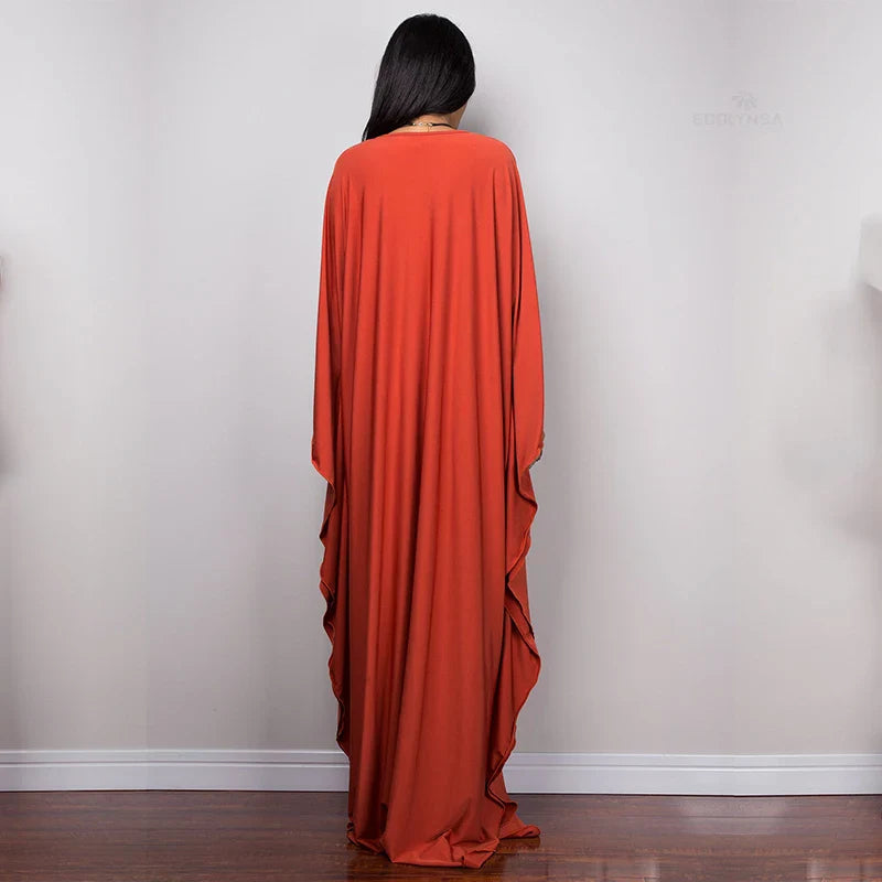 Boho Maxi Dress - Beach Dress, Kaftan Dress Orange Harmony in 15 colors