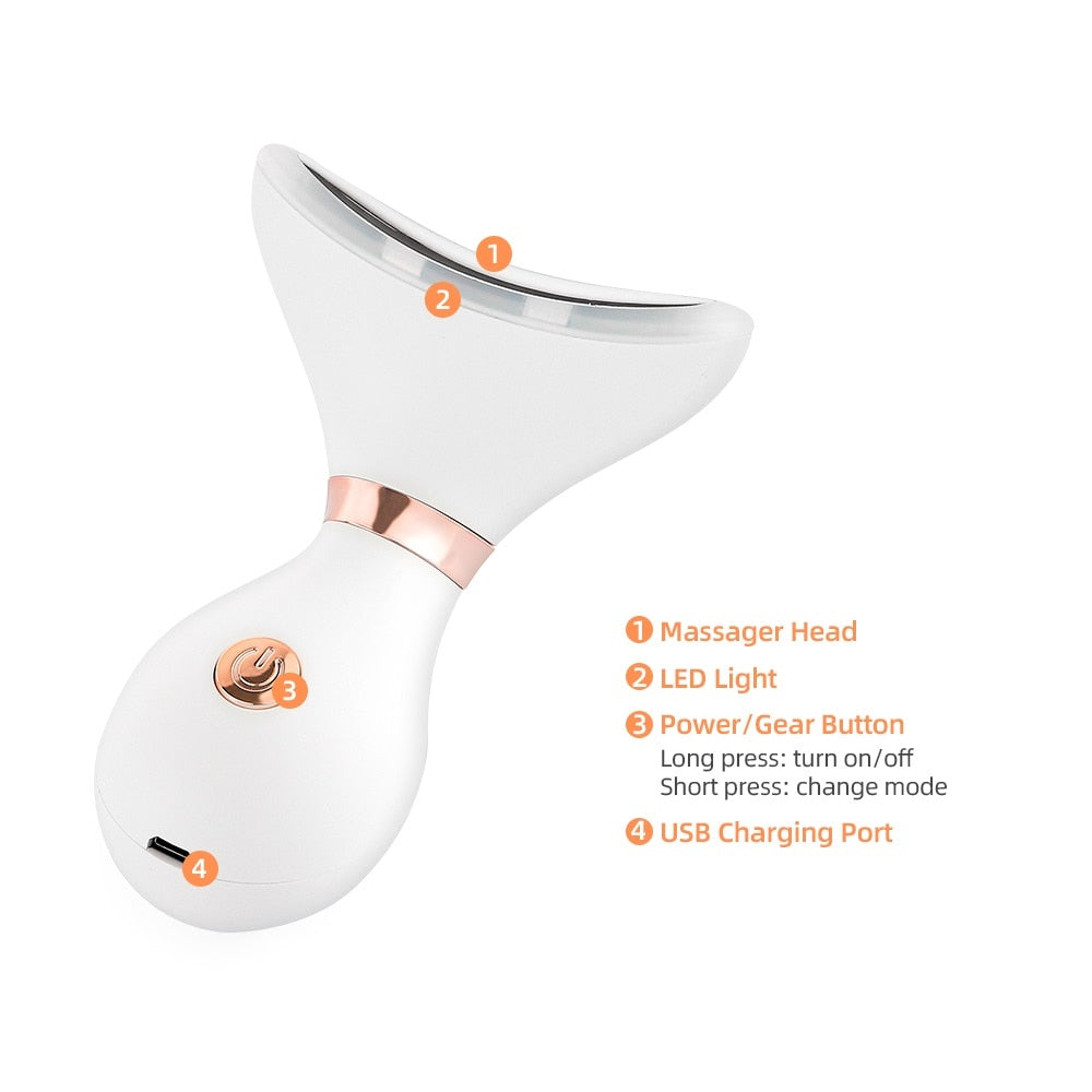 Electric Gua Sha, Face Scraping Tool, Face Lift Device - Heated & Vibration & Red Light Face Massager, Anti-Aging & Wrinkles, Puffiness, Face Tightening, Boho Beauty Gadgets