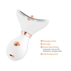 Electric Gua Sha, Face Scraping Tool, Face Lift Device - Heated & Vibration & Red Light Face Massager, Anti-Aging & Wrinkles, Puffiness, Face Tightening, Boho Beauty Gadgets