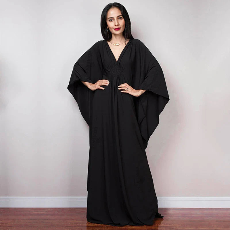 Boho Maxi Dress - Beach Dress, Kaftan Dress Orange Harmony in 15 colors