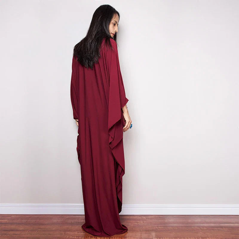 Boho Maxi Dress - Beach Dress, Kaftan Dress Tie White Harmony in 15 colors