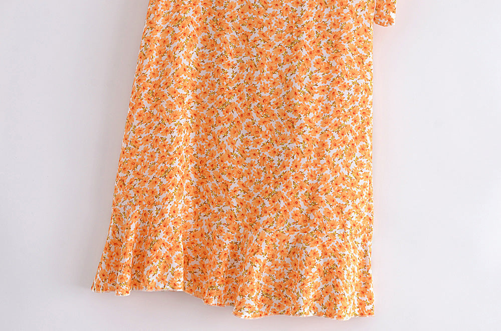 Boho Skirt, Hippie Skirts, Wrap Skirt, Zingy Orange