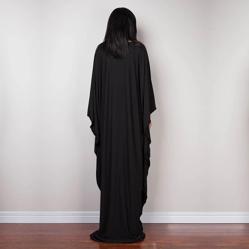 Boho Maxi Dress - Beach Dress, Kaftan Dress Tie White Harmony in 15 colors