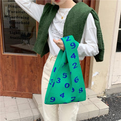 Boho Bag, Eco Tote Bags, Crochet Tote, Knitted Shopper Handbags, Number in 4 colors