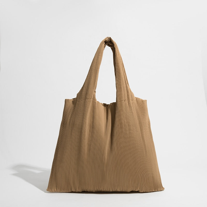 Boho Bag, Hobo Bags, Ruched Fabric Bag, Pleated Tote Shopping Handbag in Blue, Black, Green