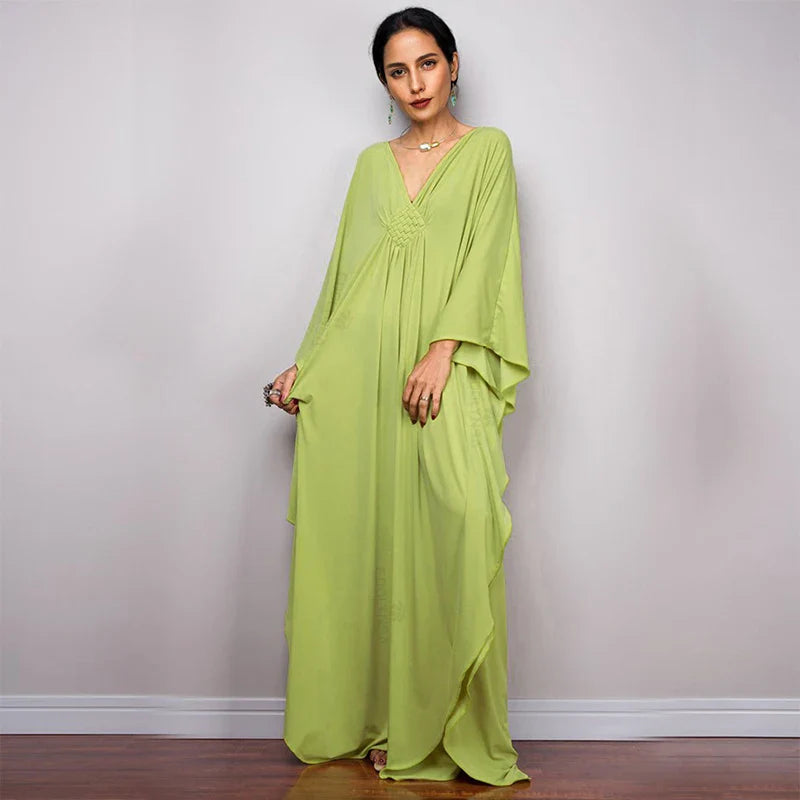 Boho Maxi Dress - Beach Dress, Kaftan Dress Blue Harmony in 15 colors