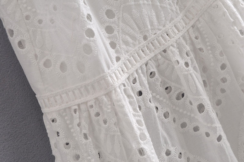 Maxi Dress, Boho Dress, Sundress, White Lace Dandelion