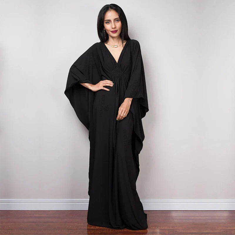 Boho Maxi Dress - Beach Dress, Kaftan Dress Blue Harmony in 15 colors