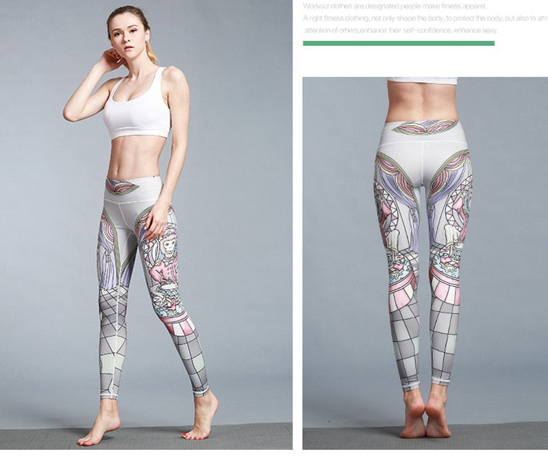 Yoga Legging, Yoga Pants, Boho Legging, Printed Tight, Orange Gold Peacock