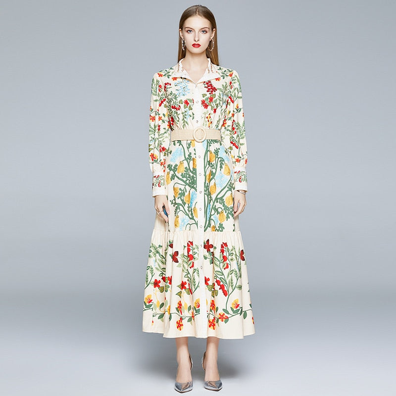 Vintage Dress, Boho Maxi Dress, Gown, Iovry Victoria Flower Garden