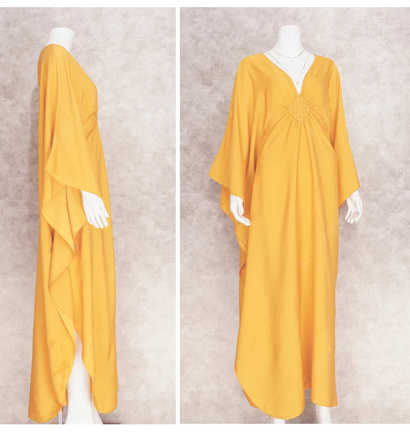 Boho Maxi Dress - Beach Dress, Kaftan Dress Orange Harmony in 15 colors