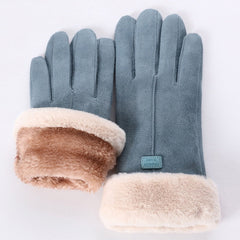 Cute Furry Warm Mitts Full Finger Mittens Female Gloves