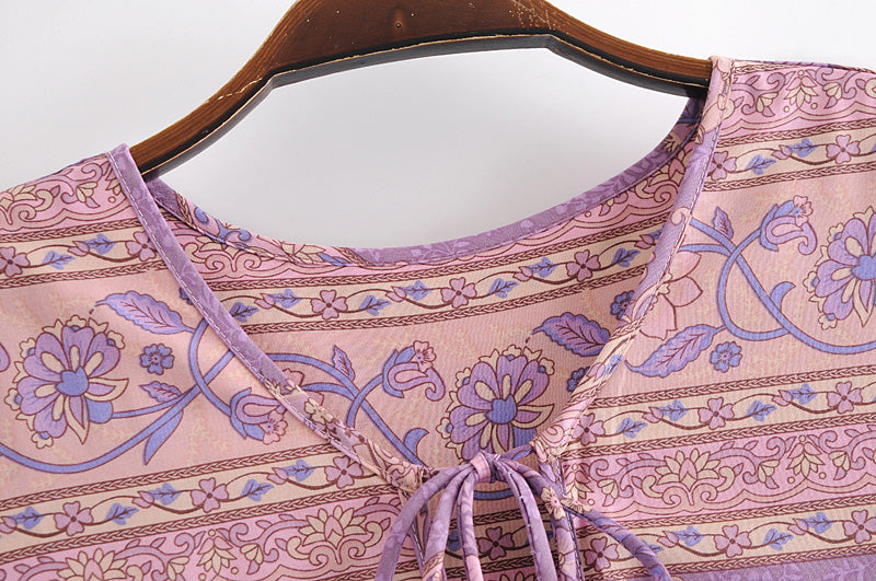 Gown Dress, Boho Maxi Dress, Loose Dress, Purple Anna Wild Rose